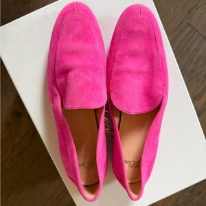 Hot Pink J. Crew Suede Loafers